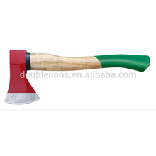 DOUBLE FACE AX E WITH WOOD HANDLE